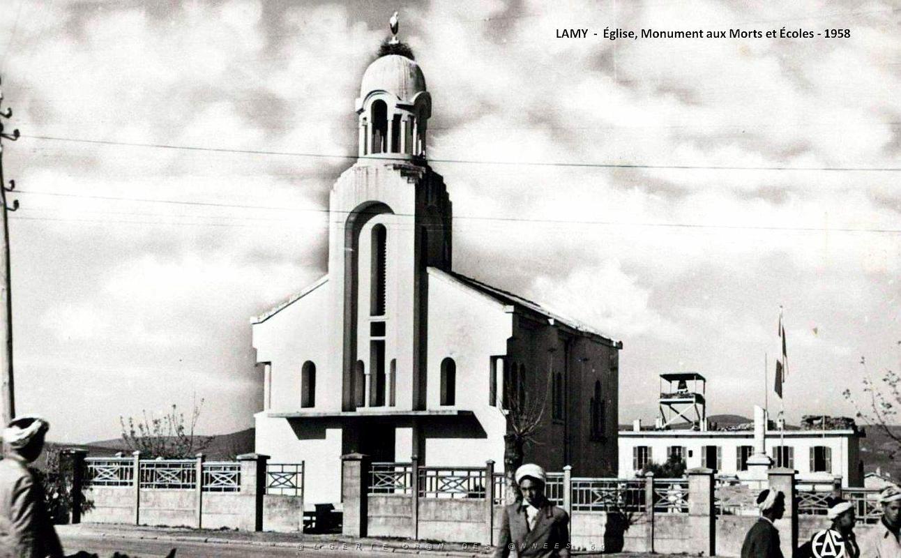 Lamy - Eglise, Monument aux Morts et Ecoles - 1958.jpg